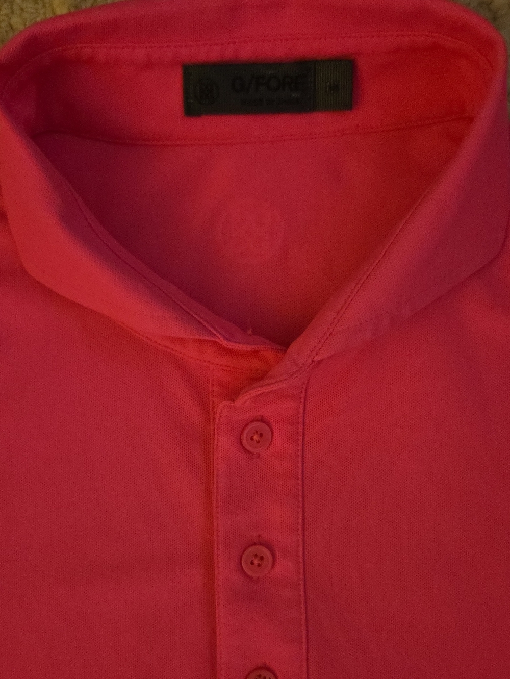 G/FORE Performance Golf Polo Shirt Solid Hot Pink Neon Men's M